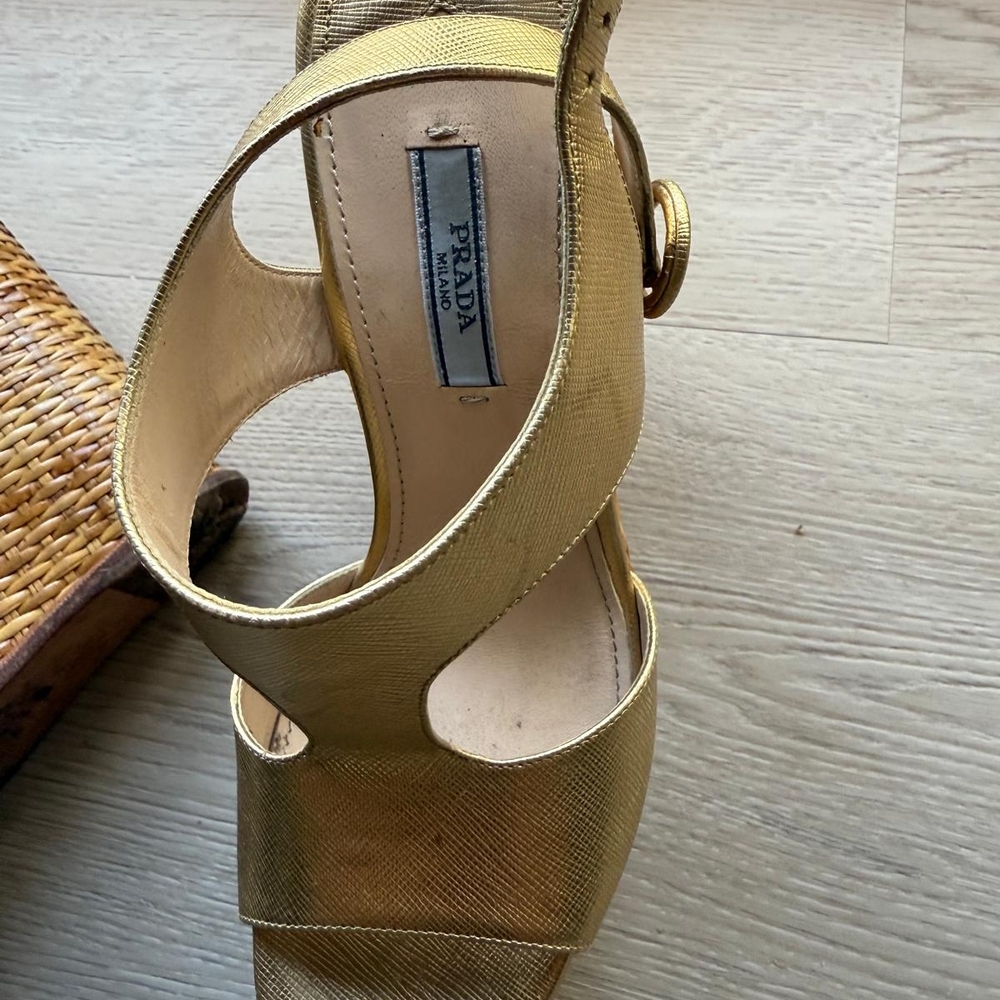 Prada Gold Platform Heels - Picture 5 of 5